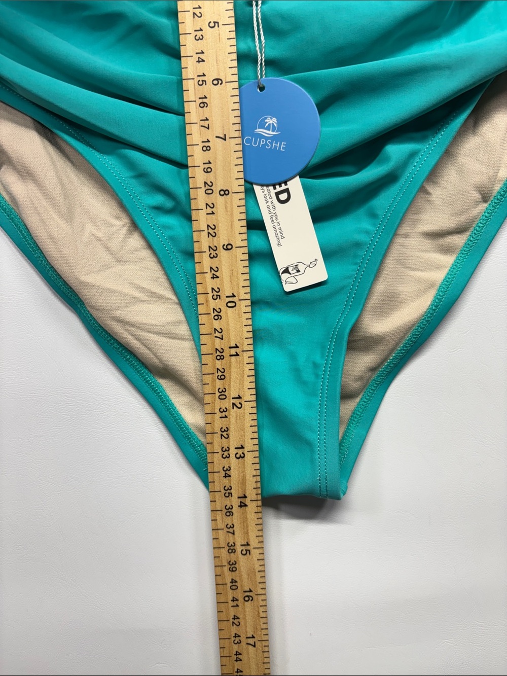 ✨Cupshe Nature Trip Ruffle Sleeves High Waist Tummy Control Plus Size 1X Set - Picture 14 of 14